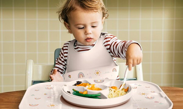 Assiette pour enfants compartiment&eacute;e