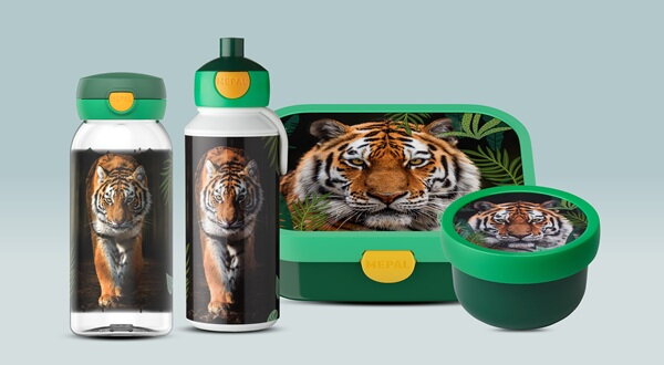 Tijger broodtrommel en drinkfles