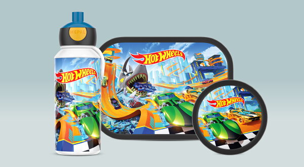 Hot Wheels Brotdose und Trinkflasche