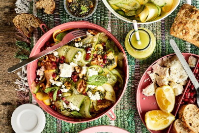 Diner: Salade van courgette - en komkommerlinten