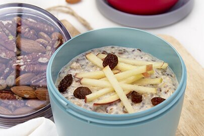 Lunchgerecht: lichtzoete overnight appel oats