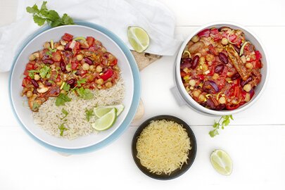 Abendgericht: Chili sin carne mit Kichererbsen