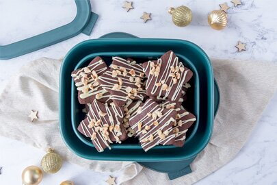 Snack: Chocolade sterrenkoekjes met hazelnoten