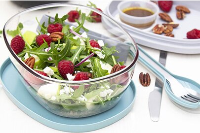 Lunchrecept: frisse salade met appel en framboos