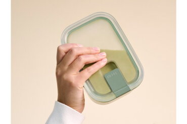 Glass food storage box EasyClip 1000 ml
