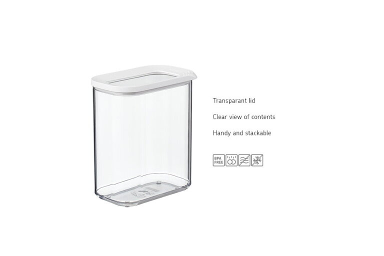 Rosti Mepal 998244 Circular Rectangular Storage Container, 33.8 fl oz (1,000 ml), Nordic Black