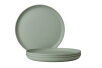 Plat bord Silueta 260 mm set 4 stuks - Nordic sage