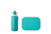 Lunchset Campus (pop-up drinkfles en lunchbox) -  turquoise