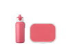 Lunchset Campus (pop-up drinkfles en lunchbox) - pink