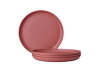 breakfast plate silueta 230 mm set 4 pcs - vivid mauve