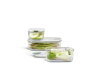 Set glass storage box EasyClip 3 pcs (2x700+1500) - Nordic sage