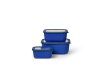 Set Multischüssel Cirqula rechteckig hoch 3-teilig (750+1500+3000) - Vivid blue