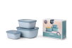 Multi bowl Cirqula rectangular 3-part set (high) - Nordic blue