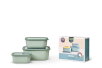 Multi bowl Cirqula rectangular 3-part set (high) - Nordic sage