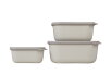 Multi bowl Cirqula rectangular 3-part set (750+1500+3000) - Nordic white