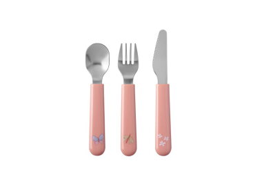 Children's cutlery set  Mio 3 pcs - flowers & butterflies