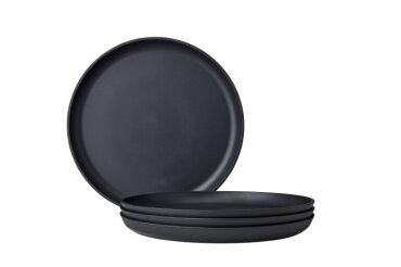 breakfast plate silueta 230 mm set 4 pcs - nordic black