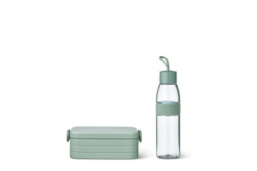 Geschenk-Set für Unterwegs (Lunchbox Take a Break + Trinkflasche) - Nordic sage