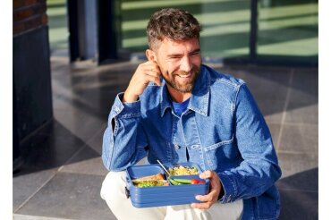 Bento lunch box Take a Break large - Nordic denim