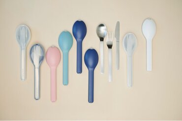 Cutlery 3 piece Ellipse - Nordic pink