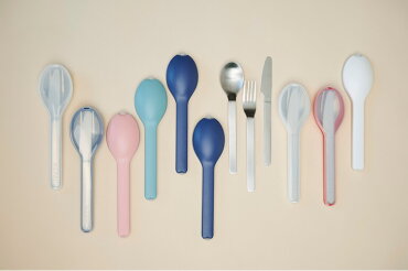 Cutlery Ellipse 3-piece set - Vivid blue