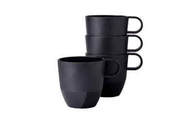 mug silueta 300 ml set 4 pcs - nordic black