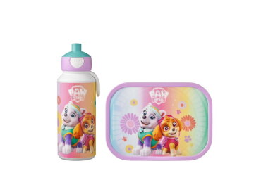 Pausenset Campus (Trinkflasche Pop-up + Brotdose) - Paw Patrol Girls