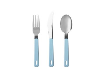 Cutlery Set 3 Pcs - Retro Blue