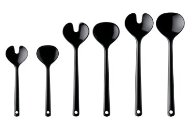 Salad Server Set Synthesis - black