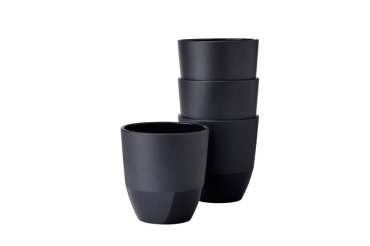 Beker Silueta 200 ml set 4 stuks - Nordic black