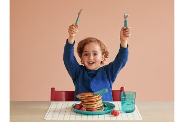 children's cutlery set  mio 3 pcs - deep pink