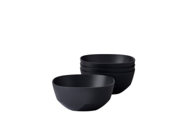 serving bowl silueta 750 ml set 4 pcs -  nordic black