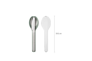 Cutlery 3 piece Ellipse - Nordic green