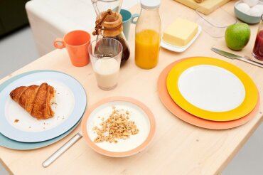 breakfast plate wave - yellow