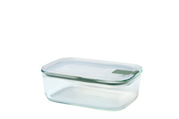 Glass food storage box EasyClip 1000 ml - Nordic sage