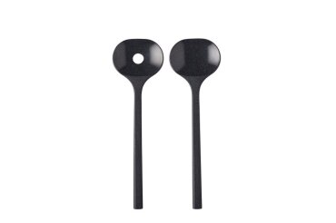 couverts à salade bloom 2 pcs - pebble black