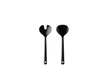 salad server set small synthesis - black