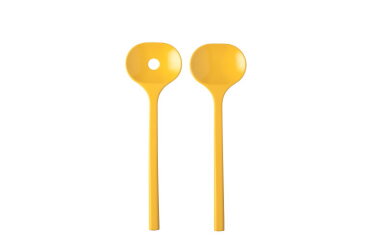 Salatbesteck Bloom, 2-teilig - Pebble yellow