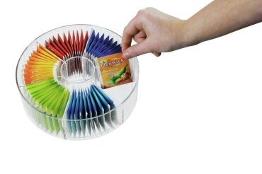 Vorratsdose Teebeutel rund - Acryl
