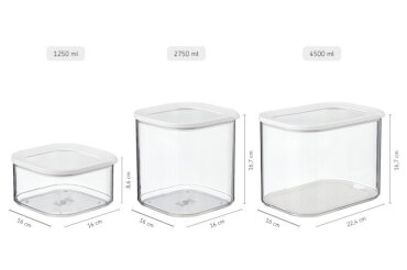 Storage Box Modula Square 1250 ml / 42 oz  - white
