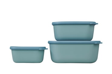 Multi bowl Cirqula rectangular 3-part set (750+1500+3000) - Nordic green