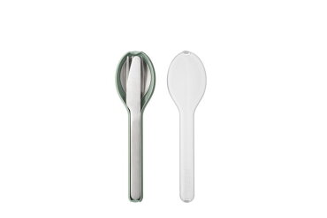 Cutlery Ellipse 3-piece set - Nordic sage