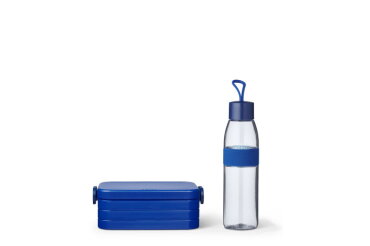 Geschenk-Set für Unterwegs (Lunchbox Take a Break + Trinkflasche) - Vivid blue